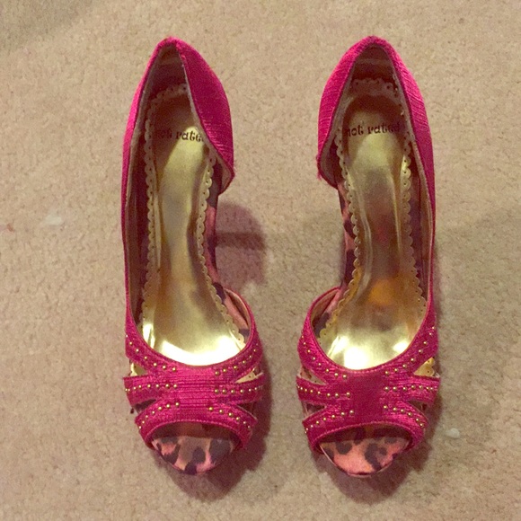 Open-toe stiletto heels. - Picture 1 of 3